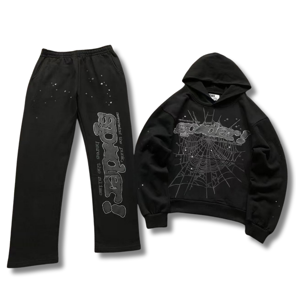 Spider Tracksuit black w gray