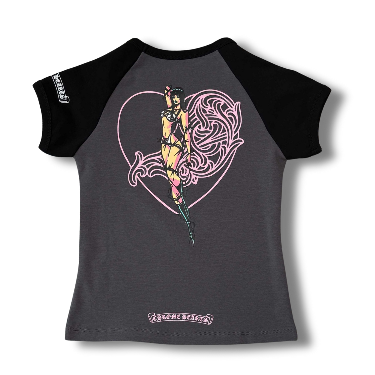 C Hearts T-Shirt simple dark gray
