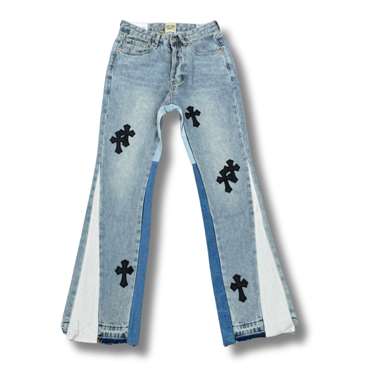 C hearts blue Jeans black cross