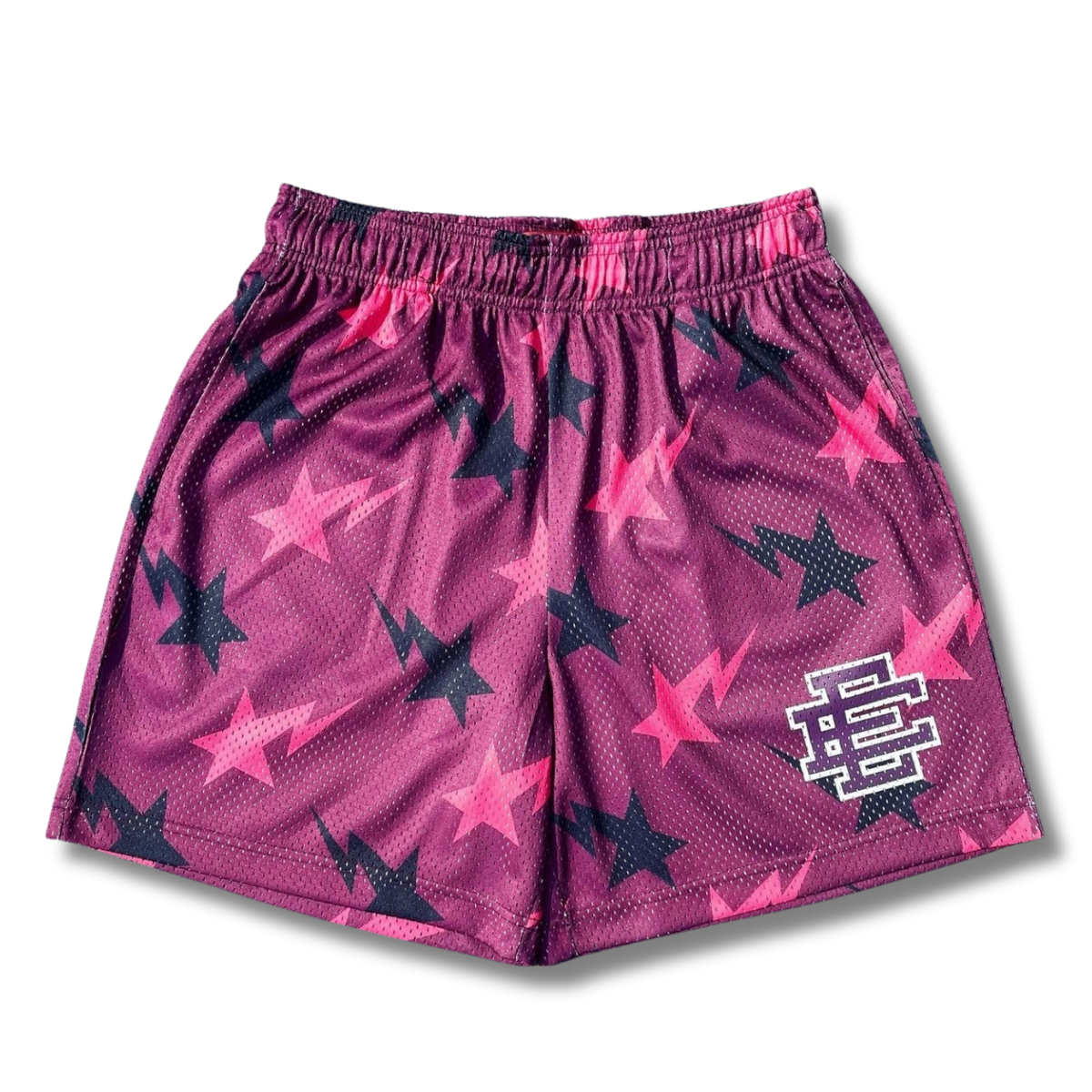 Eric E shorts x Bape Stars purple