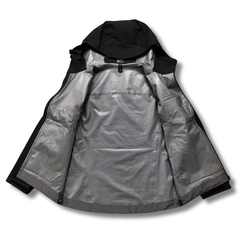 Arc' Jacket Black with Silver inside