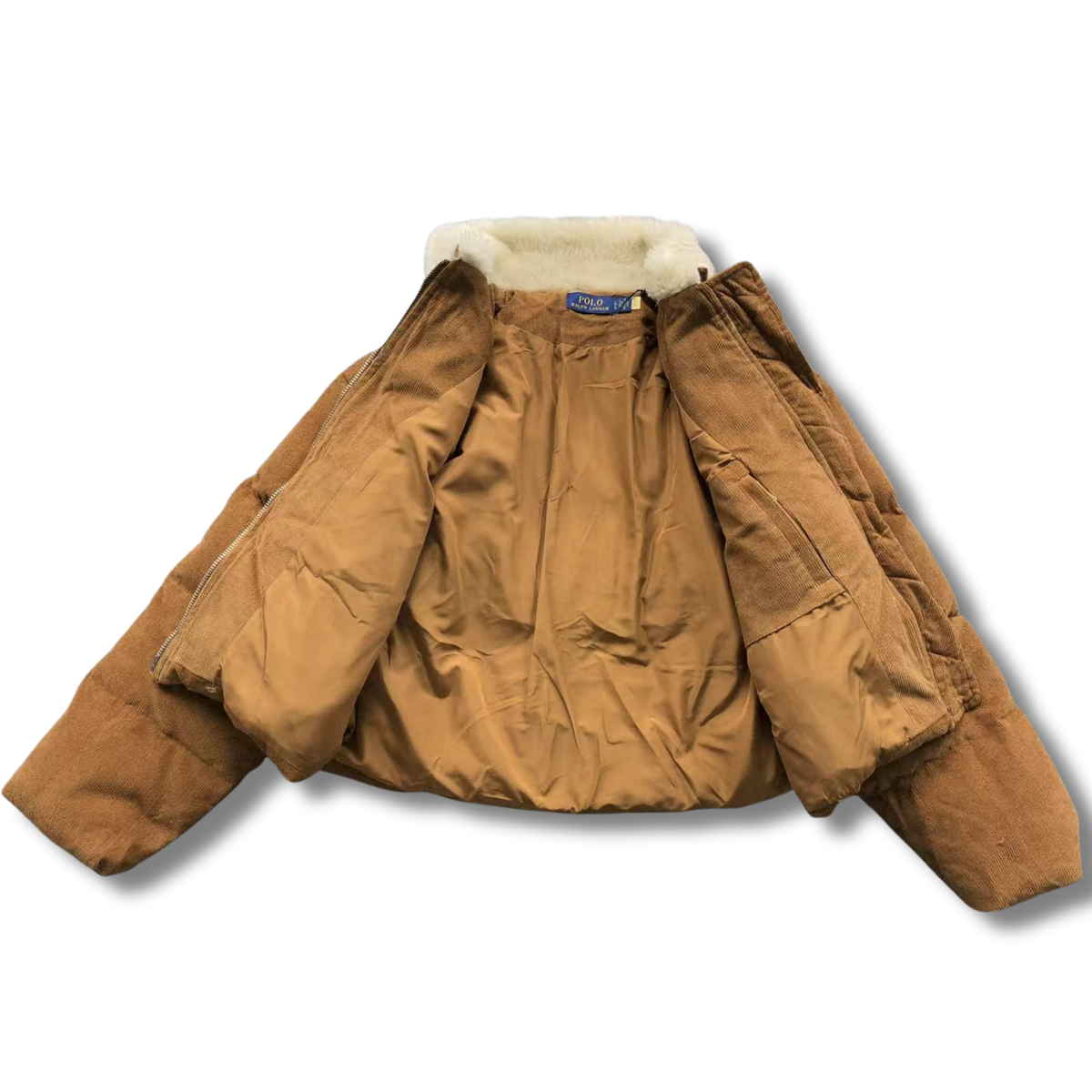Ralph L Jacket Brown w White fur
