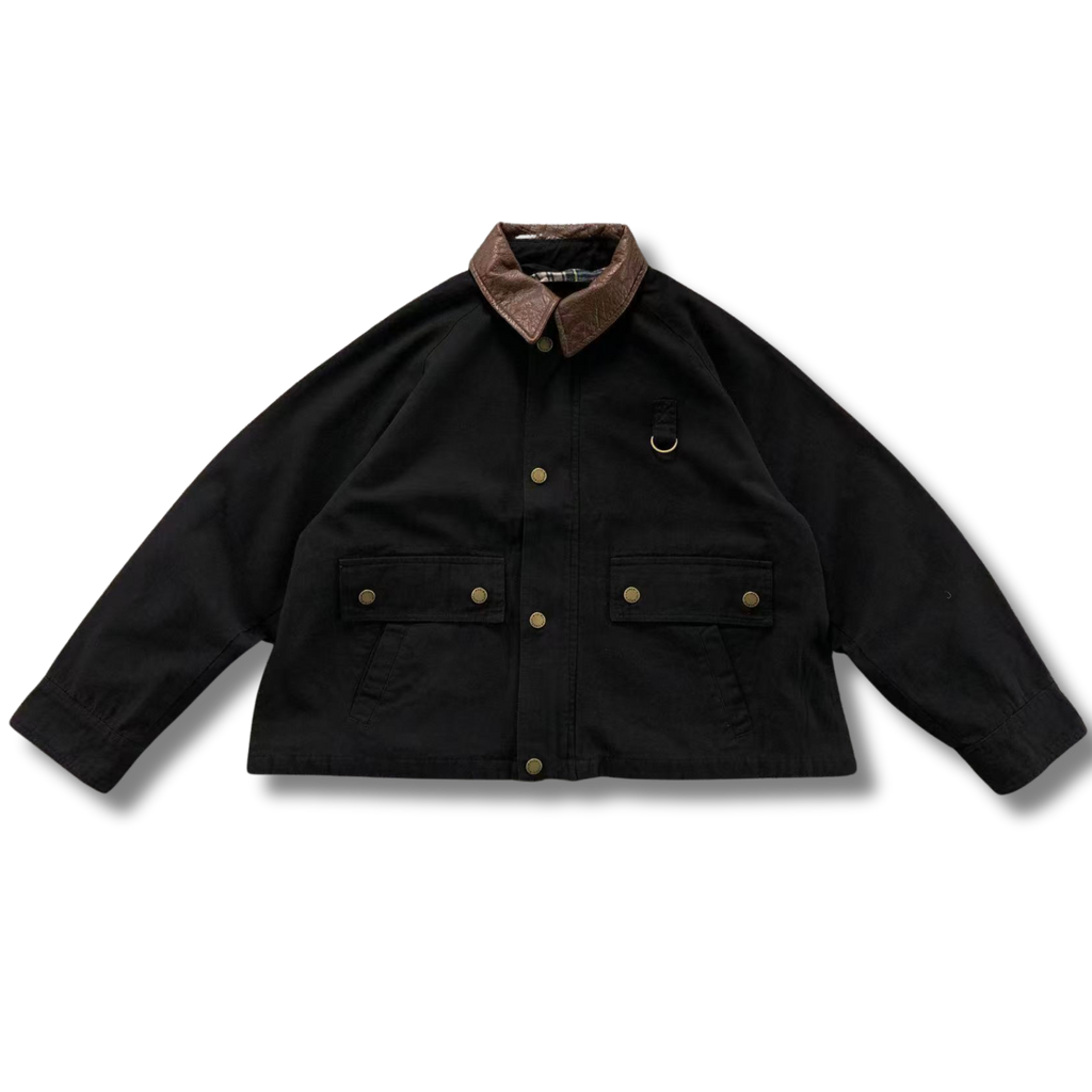 Ralph L Jacket Black w Brown