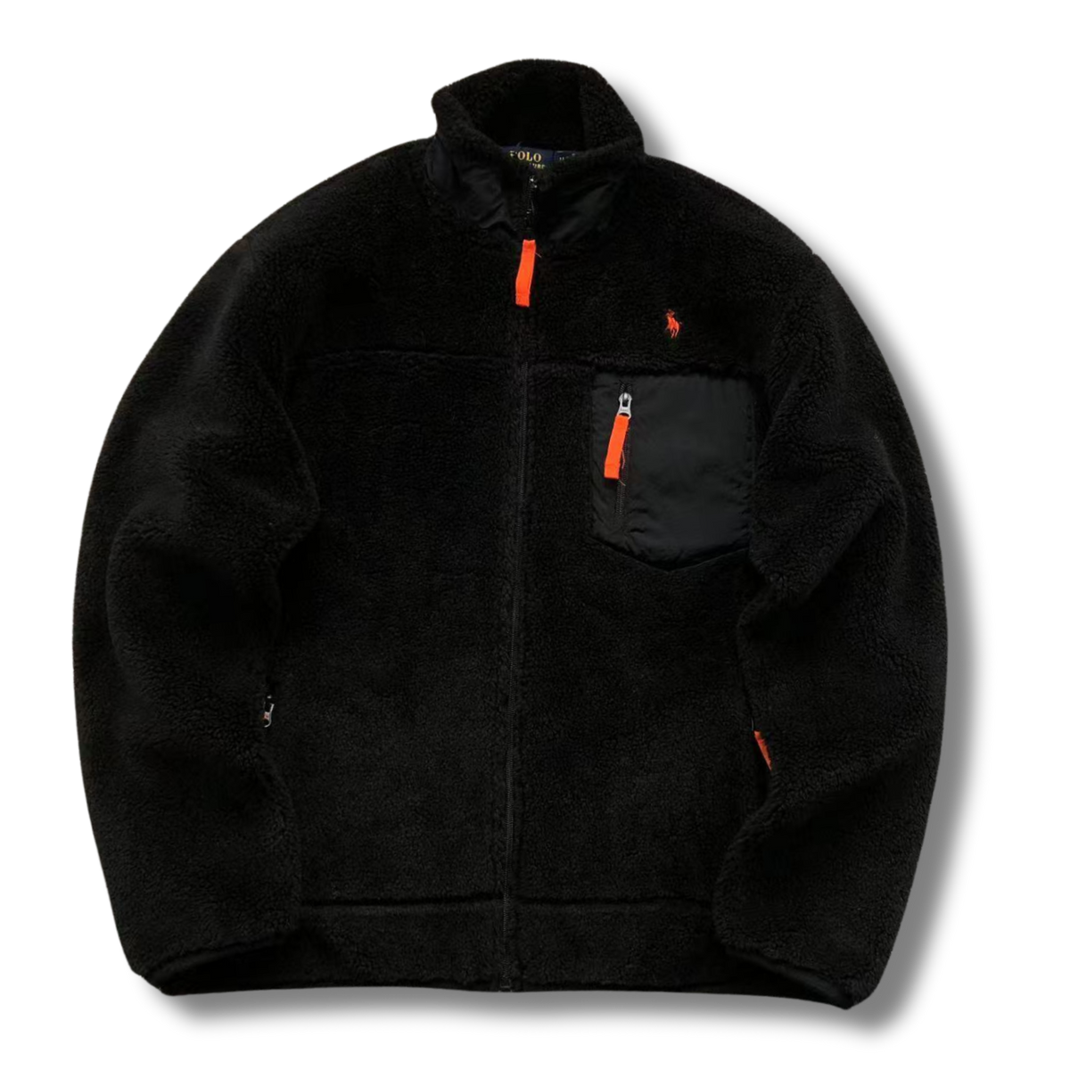 Ralph L Jacket Black w Orange element