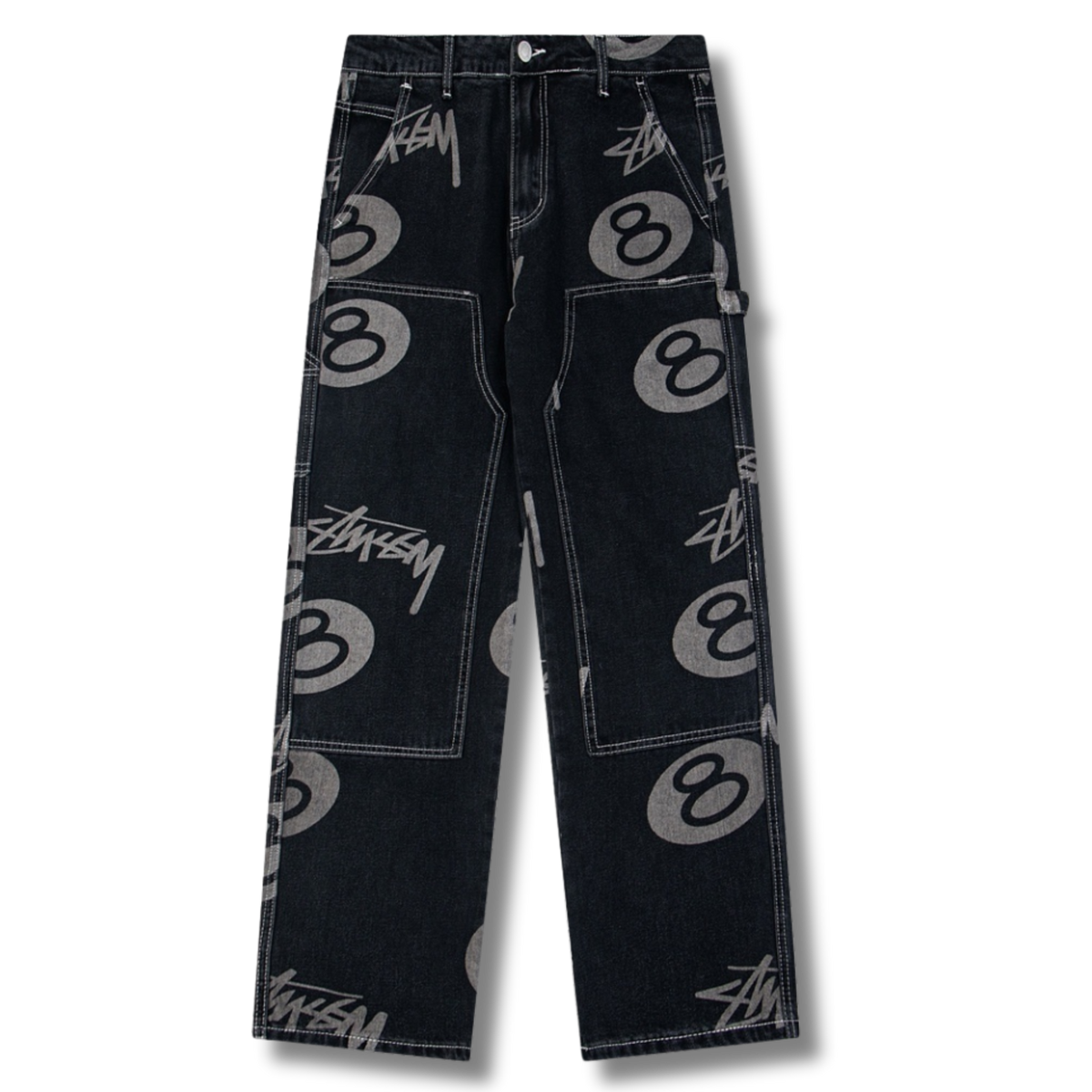 Stu 8 Ball Jeans Black