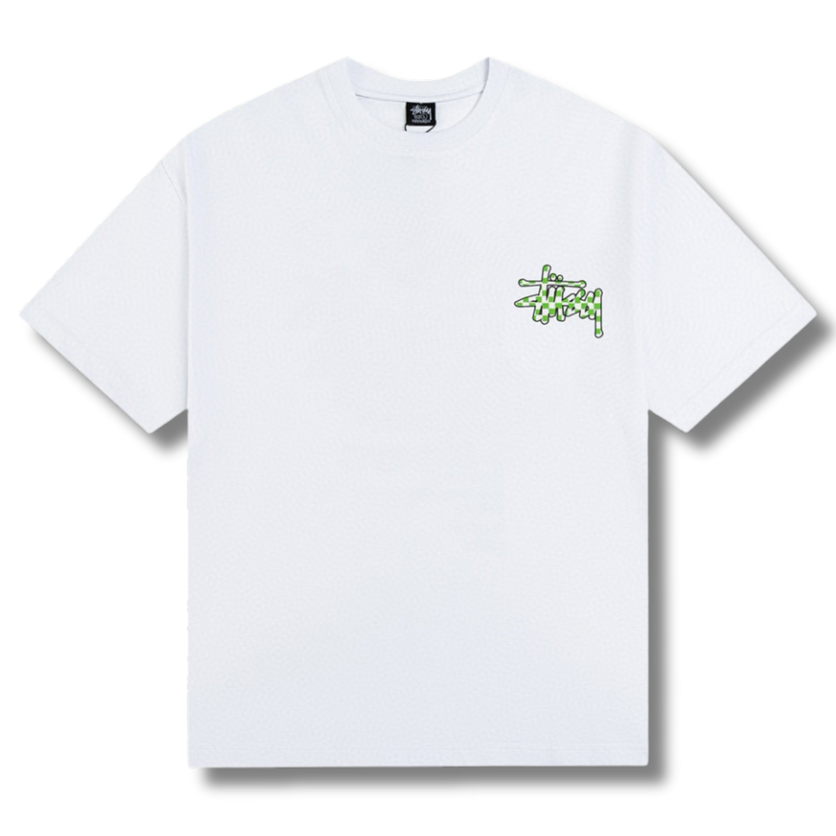Stu T-shirt White w green